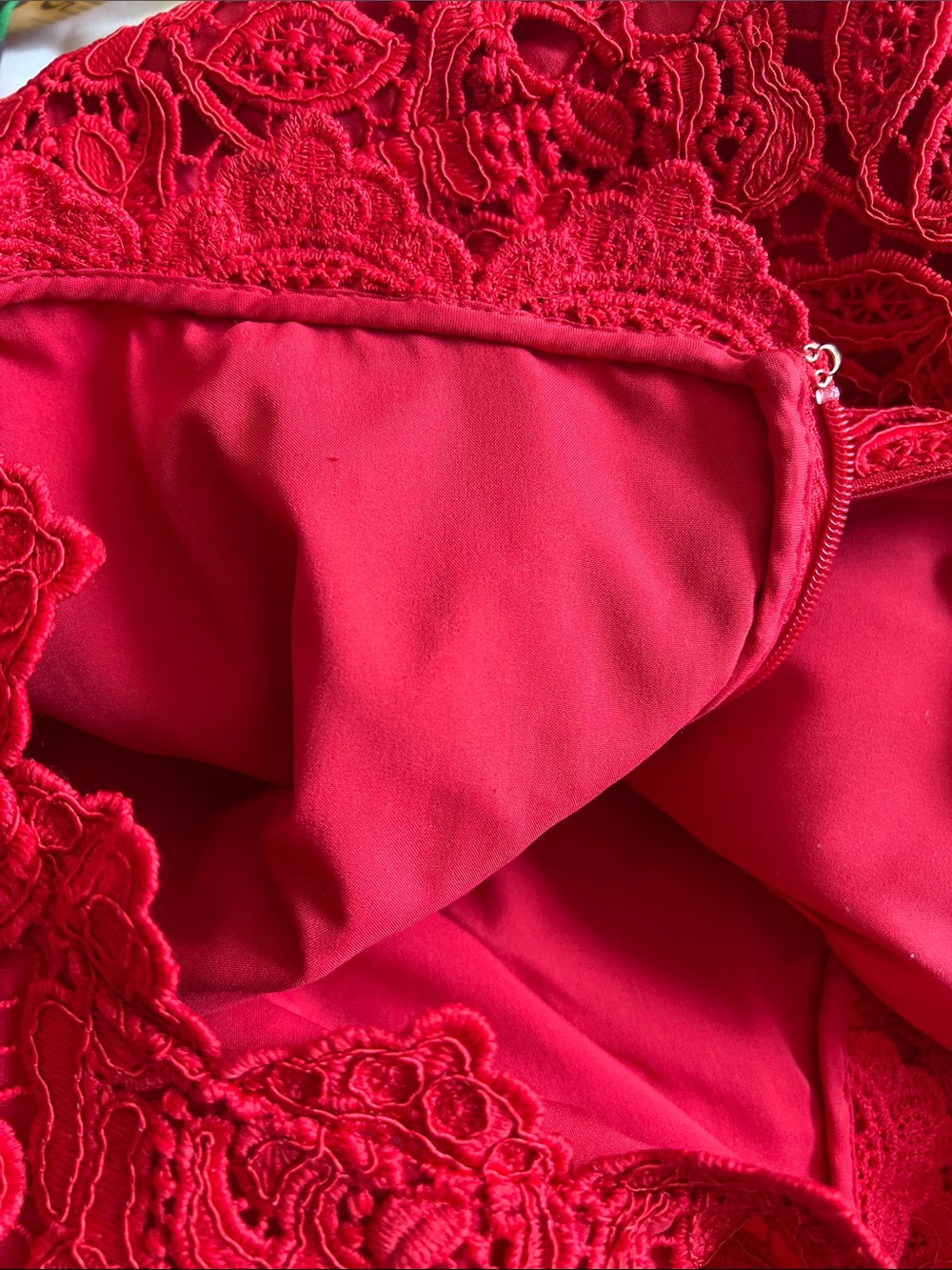 kate spade Red Floral Lace Midi Dress - Picture 9 of 11